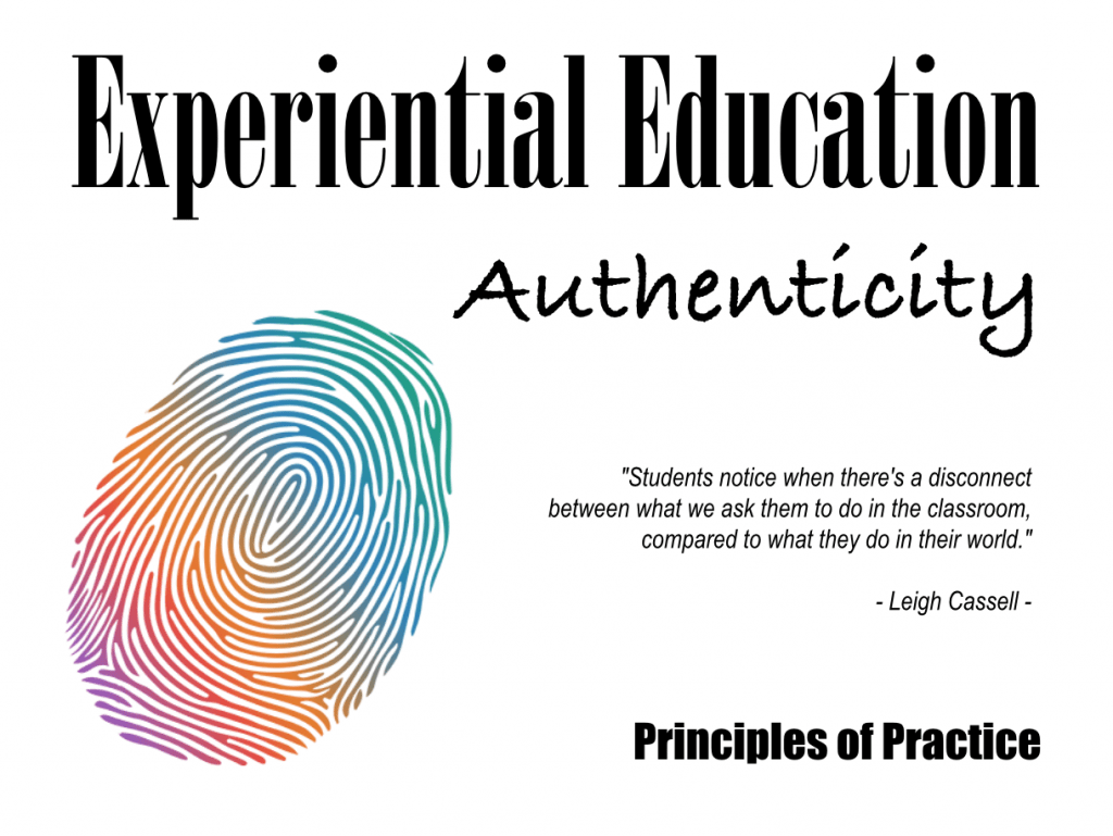 Experiencial Education Principle of Practice Authenticity