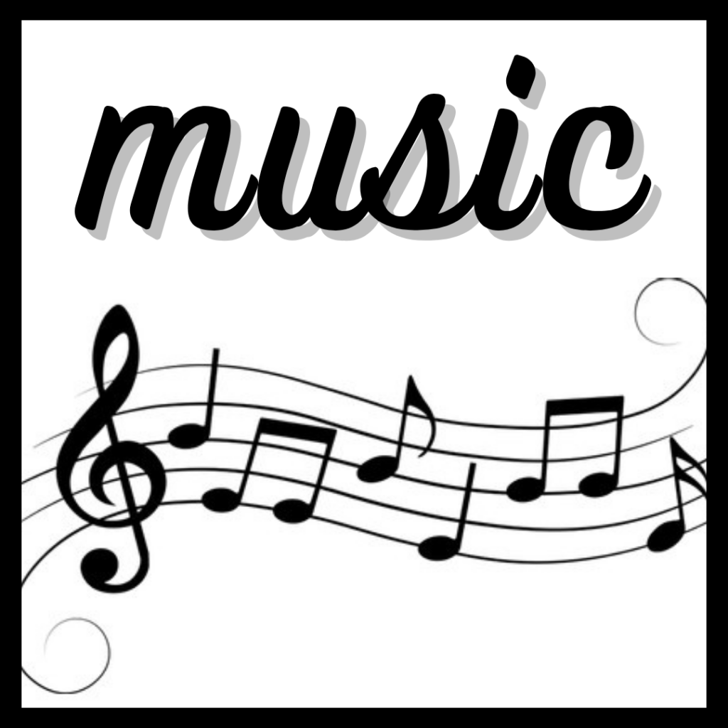 K-12 Lesson Ideas icon for Music with a line of musical notes on a staff