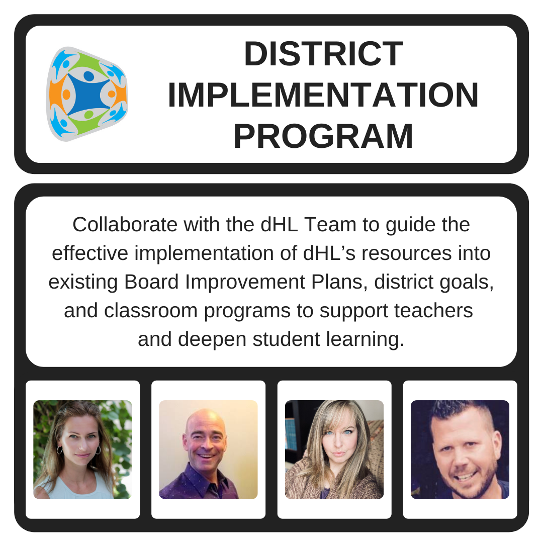 Implement Digital Human Library resources using our district implementation programs